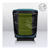 Scaun auto i-Size, Lionelo, Neal, Spatar reglabil in 3 pozitii, Tetiera in 14 pozitii, Suport sticla inclus, 15-36 Kg, 100-150 cm, Cu Isofix, Conform ECE R129, Verde