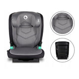 Scaun auto i-Size, Lionelo, Neal, Spatar reglabil in 3 pozitii, Tetiera in 14 pozitii, Suport sticla inclus, 15-36 Kg, 100-150 cm, Cu Isofix, Conform ECE R129, Gri