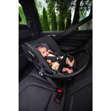 Scoica auto, Lionelo, i-Size Astrid, 0-13 Kg, 40-87 cm, Cu maner si capotina reglabile, Cu protectie laterala avansata, Salteluta confortabila, Testat ADAC, Conform cu standardul european de securitate R129, Negru/Gri