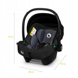 Scoica auto, Lionelo, i-Size Astrid, 0-13 Kg, 40-87 cm, Cu maner si capotina reglabile, Cu protectie laterala avansata, Salteluta confortabila, Testat ADAC, Conform cu standardul european de securitate R129, Negru/Gri