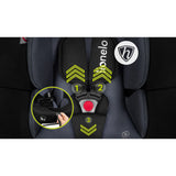 Scoica auto, Lionelo, i-Size Astrid, 0-13 Kg, 40-87 cm, Cu maner si capotina reglabile, Cu protectie laterala avansata, Salteluta confortabila, Testat ADAC, Conform cu standardul european de securitate R129, Negru/Gri