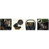 Scoica auto, Lionelo, i-Size Astrid, 0-13 Kg, 40-87 cm, Cu maner si capotina reglabile, Cu protectie laterala avansata, Salteluta confortabila, Testat ADAC, Conform cu standardul european de securitate R129, Negru/Gri