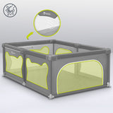 Tarc de joaca copii, Lionelo, Willow, 127 x 187 cm, Pliere compacta, Include geanta de transport, Din plasa, Cu doua intrari laterale si fermoar, Cu ventuze pentru stabilitate, Conform cu EN 12227:2010, Gri