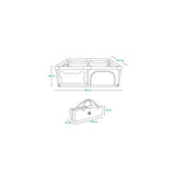 Tarc de joaca copii, Lionelo, Willow, 127 x 187 cm, Pliere compacta, Include geanta de transport, Din plasa, Cu doua intrari laterale si fermoar, Cu ventuze pentru stabilitate, Conform cu EN 12227:2010, Gri