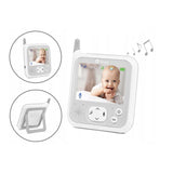 Videofon, Lionelo, Babyline 7.1, Cu melodii, Cu lampa inclusa, Pana la 40 h fara incarcare, Ecran 3.2 inch, Alb
