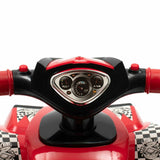 ATV copii, Baby Mix, Masinuta, Cu lumini si muzica, Fara pedale, 60 x 38 x 42 cm, Red