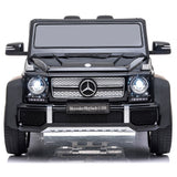 Masinuta electrica Chipolino SUV Mercedes Maybach G650 black cu scaun din piele si roti EVA