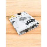 Cearceaf cu elastic, MimiNu, Pentru patut 140X70 cm, Din bumbac certificat Oeko Tex Standard 100, Childrens Journey Grey