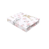 Cearceaf cu elastic, MimiNu, Pentru pat 160x80 cm, Din bumbac certificat Oeko Tex Standard 100, Sweet Deer Pink