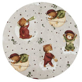 Cearceaf cu elastic, MimiNu, Pentru patut 140X70 cm, Din bumbac certificat Oeko Tex Standard 100, Teddy Bear On Moon