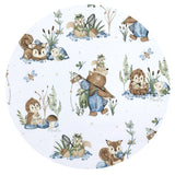Paturica moale, MimiNu, Cu doua fete, Dimensiune 75x100 cm, Din bumbac certificat Oeko Tex Standard 100, Design, Let\'s Go Blue