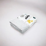 Paturica pufoasa, MimiNu, Cu doua fete, Dimensiune 75x100 cm, Din tesatura Minky si bumbac, Materiale certificate Oeko Tex Standard 100, Childrens Journey Grey