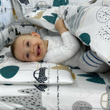 Perna bebelusi, MimiNu, Ursulet, Multifunctionala, Cu doua fete, Tesatura pufoasa minky si bumbac, Materiale certificate Oeko Tex Standard 100, Minky Childrens Journey Grey