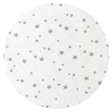 Prosop cu gluga, MimiNu, Mare, Dimensiune 100x100 cm, Din bumbac si thermo fleece, Materiale certificate Oeko Tex Standard 100, Mini Gray Stars