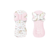 Protectie textila, MimiNu, Pentru carucior, scaun auto si scaun de bicicleta, Cu perna Butterfly, Materiale certificate Oeko Tex Standard 100, Minky Sweet Deer Pink
