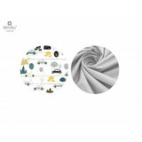 Sac de dormit, MimiNu, Pentru bebelusi, De iarna, Din bumbac certificat Oeko Tex Standard 100, Cu fermoar lateral, Cu capse pe umar, 70 cm, 0 - 6 luni, 2.5 Tog, Childrens Journey Grey