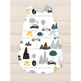 Sac de dormit, MimiNu, Pentru bebelusi, De iarna, Din bumbac certificat Oeko Tex Standard 100, Cu fermoar lateral, Cu capse pe umar, 70 cm, 0 - 6 luni, 2.5 Tog, Childrens Journey Grey