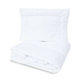 Lenjerie patut cu 6 piese, MimiNu, Pentru patut 120x60 cm, Cu pilota si perna, Cu doua aparatori laterale, Din bumbac certificat Oeko Tex Standard 100, Childrens Journey Grey