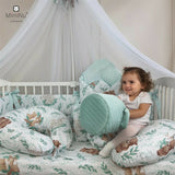 Set Micutul bucatar, MimiNu, Cu sort, o boneta si accesoriu pentru vase calde, Din bumbac certificat Oeko Tex Standard 100, Lulu Natural