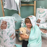Set Micutul bucatar, MimiNu, Cu sort, o boneta si accesoriu pentru vase calde, Din bumbac certificat Oeko Tex Standard 100, Lulu Natural