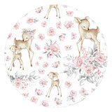 Set Micutul bucatar, MimiNu, Cu sort, o boneta si accesoriu pentru vase calde, Din bumbac certificat Oeko Tex Standard 100, Sweet Deer Pink