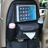 Organizator auto, FreeON, Cu suport pentru tableta, Deluxe, Cu multiple buzunare, Black