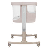 Patut co-sleeper, Lionelo, Aurora, 3 in 1, Cu leganare si setare unghiulara, Include saltea cu densitate T25 si geanta transport, Reglabil in 5 pozitii, Pana la 9 kg, 0 luni+, 85x60x66 cm, Certificari EN 1130:2019+AC:2020, EN 16890:2, Bej