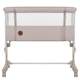 Patut co-sleeper, Lionelo, Aurora, 3 in 1, Cu leganare si setare unghiulara, Include saltea cu densitate T25 si geanta transport, Reglabil in 5 pozitii, Pana la 9 kg, 0 luni+, 85x60x66 cm, Certificari EN 1130:2019+AC:2020, EN 16890:2, Bej