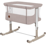 Patut co-sleeper, Lionelo, Aurora, 3 in 1, Cu leganare si setare unghiulara, Include saltea cu densitate T25 si geanta transport, Reglabil in 5 pozitii, Pana la 9 kg, 0 luni+, 85x60x66 cm, Certificari EN 1130:2019+AC:2020, EN 16890:2, Bej