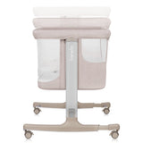 Patut co-sleeper, Lionelo, Aurora, 3 in 1, Cu leganare si setare unghiulara, Include saltea cu densitate T25 si geanta transport, Reglabil in 5 pozitii, Pana la 9 kg, 0 luni+, 85x60x66 cm, Certificari EN 1130:2019+AC:2020, EN 16890:2, Bej