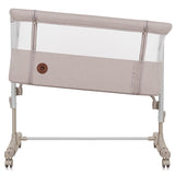 Patut co-sleeper, Lionelo, Aurora, 3 in 1, Cu leganare si setare unghiulara, Include saltea cu densitate T25 si geanta transport, Reglabil in 5 pozitii, Pana la 9 kg, 0 luni+, 85x60x66 cm, Certificari EN 1130:2019+AC:2020, EN 16890:2, Bej