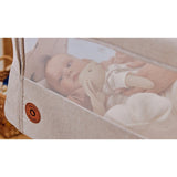 Patut co-sleeper, Lionelo, Aurora, 3 in 1, Cu leganare si setare unghiulara, Include saltea cu densitate T25 si geanta transport, Reglabil in 5 pozitii, Pana la 9 kg, 0 luni+, 85x60x66 cm, Certificari EN 1130:2019+AC:2020, EN 16890:2, Bej