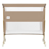 Patut co-sleeper, Lionelo, Thomi Plus, 5 in 1, Multifunctional, Sustine pana la 9 kg ca patut, 15 kg tarc de joaca, 100 kg canapea, Inaltime reglabila in 7 pozitii, De la nastere pana la 4 ani, Cu 2 saltele din spuma T25, 94x70x77-93,5 cm, Maro