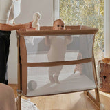 Patut co-sleeper, Lionelo, Thomi Plus, 5 in 1, Multifunctional, Sustine pana la 9 kg ca patut, 15 kg tarc de joaca, 100 kg canapea, Inaltime reglabila in 7 pozitii, De la nastere pana la 4 ani, Cu 2 saltele din spuma T25, 94x70x77-93,5 cm, Gri
