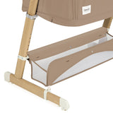 Patut co-sleeper, Lionelo, Thomi Plus, 5 in 1, Multifunctional, Sustine pana la 9 kg ca patut, 15 kg tarc de joaca, 100 kg canapea, Inaltime reglabila in 7 pozitii, De la nastere pana la 4 ani, Cu 2 saltele din spuma T25, 94x70x77-93,5 cm, Maro