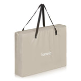 Patut multifunctional, Lionelo, Alice, 3 in 1, 2 trepte de inaltime pentru saltea, Pliabil, Material rezistent Oxford 300D, Cu iesire laterala, Geanta de transport, Pana 15 kg, 0 luni+, 104×70×74 cm, Bej