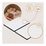 Patut multifunctional, Lionelo, Alice, 3 in 1, 2 trepte de inaltime pentru saltea, Pliabil, Material rezistent Oxford 300D, Cu iesire laterala, Geanta de transport, Pana 15 kg, 0 luni+, 104×70×74 cm, Negru