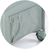 Patut pliabil Chipolino Relax basil linen cu laterala culisanta