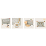 Patut pliant multifunctional, Lionelo, Ellen, Cu laterala culisanta, Nivel suplimentar, Intrare laterala cu fermoar, 2 roti, Saltea pliabila si geanta de transport incluse, 0- 36 luni, Pana la 15 kg, 120x60 cm, Conform cu EN 716, Bej