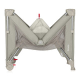 Patut pliant multifunctional, Lionelo, Ellen, Cu laterala culisanta, Nivel suplimentar, Intrare laterala cu fermoar, 2 roti, Saltea pliabila si geanta de transport incluse, 0- 36 luni, Pana la 15 kg, 120x60 cm, Conform cu EN 716, Bej