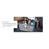 Patut pliant, Lionelo, Flower, Cu doua nivele, Cu arcada, Geanta transport, Masuta de infasat, Bara cu jucarii, Fereastra laterala, 120x60 cm, Conform cu standardele europeane de securitate EN 716 si EN12221, Verde