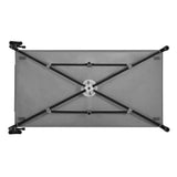 Patut pliant, Lionelo, Jasmin Easy Fold, Pana la 15 kg, Usor de pliat, Cu doua nivele, Cu saltea ergonomica T25, Cu intrare laterala cu fermoar, 2 roti cu frana, 123 x 67 cm, Conform cu EN 716, 0-36 luni, Gri