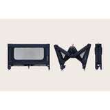 Patut pliant, Lionelo, Jasmin Easy Fold, Pana la 15 kg, Usor de pliat, Cu doua nivele, Cu saltea ergonomica T25, Cu intrare laterala cu fermoar, 2 roti cu frana, 123 x 67 cm, Conform cu EN 716, 0-36 luni, Albastru