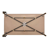 Patut pliant, Lionelo, Jasmin Easy Fold, Pana la 15 kg, Usor de pliat, Cu doua nivele, Cu saltea ergonomica T25, Cu intrare laterala cu fermoar, 2 roti cu frana, 123 x 67 cm, Conform cu EN 716, 0-36 luni, Bej