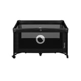 Patut pliant, Lionelo, Stefi, Cu un nivel, Cu intrare laterala cu fermoar, 2 roti, 120x60 cm, Conform cu standardul european de securitate EN 716, Negru