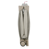 Patut pliant, Lionelo, Stefi Plus, Cu doua nivele, Cu intrare laterala cu fermoar, 2 roti, 120 x 60 cm, Conform cu standardul european de securitate EN 716, Bej