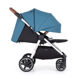 Carucior sport, Petite&Mars, Royal, Include husa pentru scaun, husa pentru picioare, geanta pentru scutece si capotina extensibila, Cu fereastra, Impermeabila, Cu SPF 50, Aluminiu, 0-22 kg, 111 x 57 x 86 cm, Ocean Blue