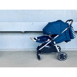 Carucior sport, Petite&Mars, Royal, Include husa pentru scaun, husa pentru picioare, geanta pentru scutece si capotina extensibila, Cu fereastra, Impermeabila, Cu SPF 50, Aluminiu, 0-22 kg, 111 x 57 x 86 cm, Mature Olive