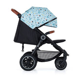 Carucior sport, Petite&Mars, Street+ Air, Include capotina impermeabila Editie limitata, Cu fereastra, husa picioare, cos de bagaje, Cu roti gonflabile, Centura de siguranta in 5 puncte, Pana la 25 kg, 6 luni+, Ocean