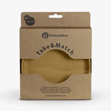Farfurie, Petite&Mars, Take&Match, Din silicon, Cu ventuza, Fara BPA, 6 luni+, 400 ml, Ocru